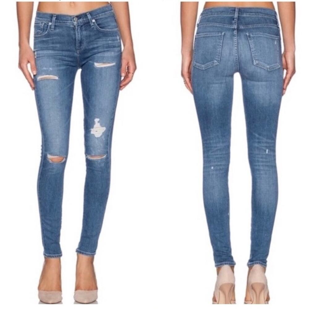 AGOLDE Sophie Skinny Jeans Distressed Mid Rise Ankle Length Women’s Size 26